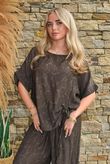 Kiti Paisley Damask Hitch Tee Coffee Bean